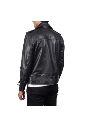 Allaric Alley Black Leather Biker Jacket