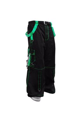 Orekyo Gothic Fallout Bondage Pants Black  Green
