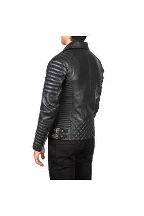 Armand Black Leather Biker Jacket