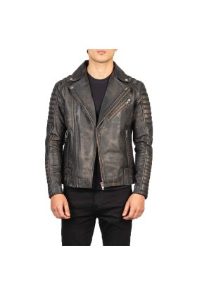 Armand Black Leather Biker Jacket