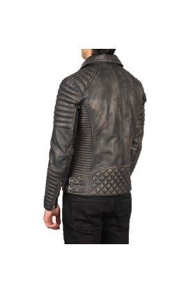 Armand Black Leather Biker Jacket