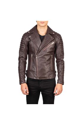 Armand Black Leather Biker Jacket
