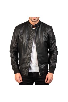 Armand Black Leather Biker Jacket