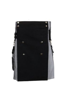 Black & Gray Two Tone Utility Kilt