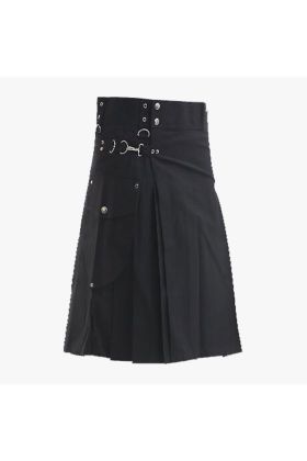 BLACK CARGO KILT