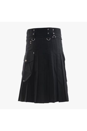 BLACK CARGO KILT