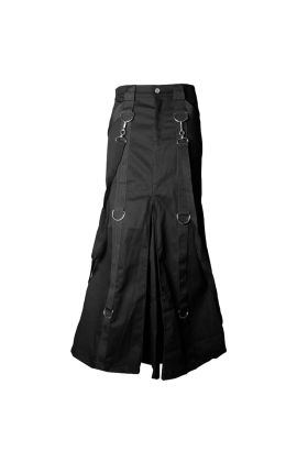 Black Cotton chain skirt for men Gothic Clothing