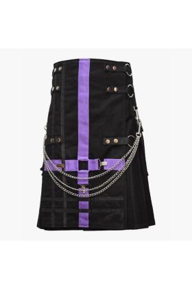 Hybrid Utility Kilt for Men-Men's Plus Size Kilts with Leather Straps & Large Cargo Pockets