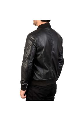 Armand Black Leather Biker Jacket