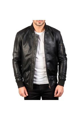Armand Black Leather Biker Jacket