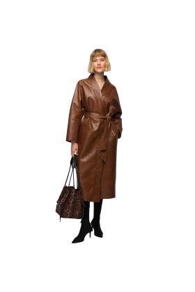 Womens Long Length Gothic Coat Blacknap  Lucine