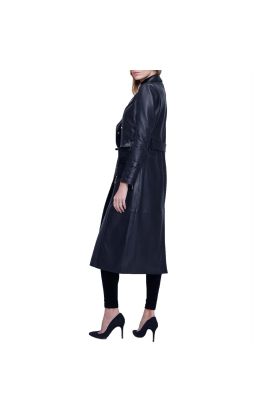 Womens Long Length Gothic Coat Blacknap  Lucine