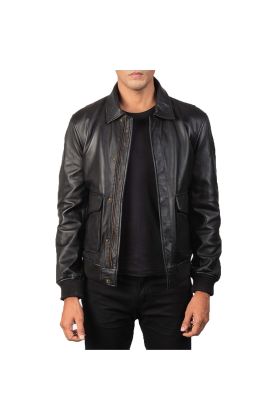 Bravado Brown Hooded Leather Bomber Jacket