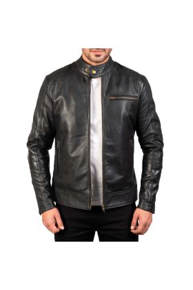 Bravado Brown Hooded Leather Bomber Jacket