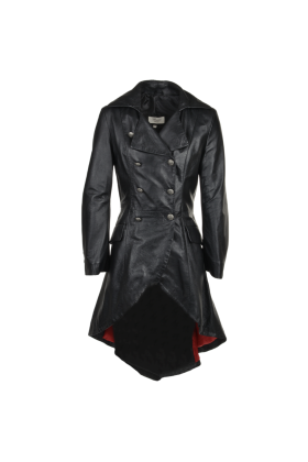 Womens Long Length Gothic Coat Blacknap  Lucine