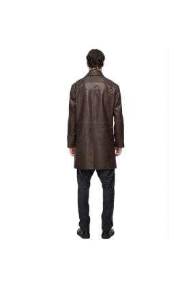 Black Mens Long Leather Duster Coat - Stylish and Practical