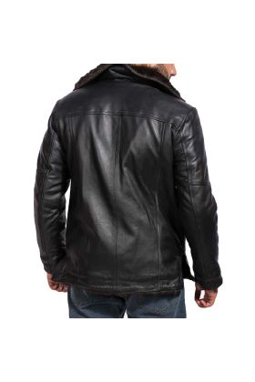 Bravado Brown Hooded Leather Bomber Jacket