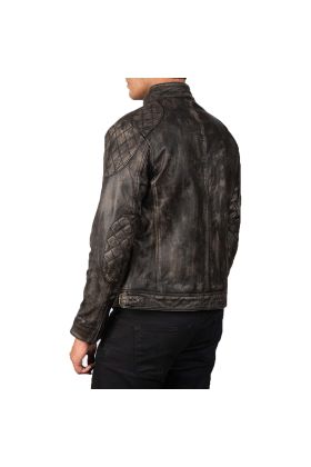 Bravado Brown Hooded Leather Bomber Jacket
