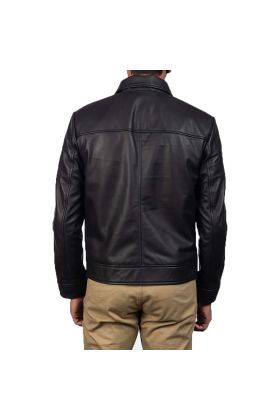 Bravado Brown Hooded Leather Bomber Jacket