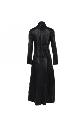 Alexis Black Women Single Breasted Leather Coat