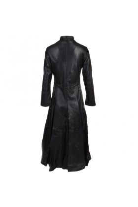 Alexis Black Women Single Breasted Leather Coat