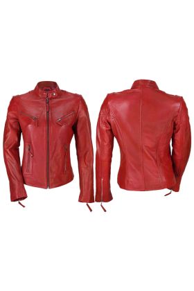 Leather Jacket Biker Slim Fit