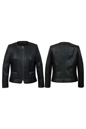 Sven Black Leather Bomber Jacket