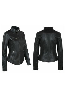 Sven Black Leather Bomber Jacket