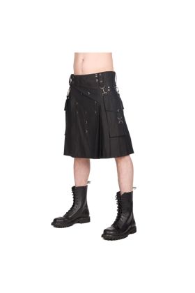 Hybrid Utility Kilt for Men-Men's Plus Size Kilts with Leather Straps & Large Cargo Pockets