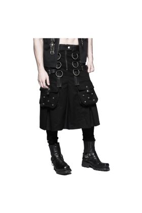 Hybrid Utility Kilt for Men-Men's Plus Size Kilts with Leather Straps & Large Cargo Pockets