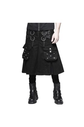 Hybrid Utility Kilt for Men-Men's Plus Size Kilts with Leather Straps & Large Cargo Pockets
