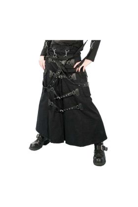 Hybrid Utility Kilt for Men-Men's Plus Size Kilts with Leather Straps & Large Cargo Pockets