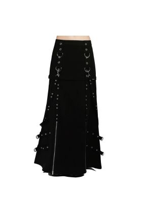 New Stylish Black LONG NUCLEUS SKIRT Gothic Fashion