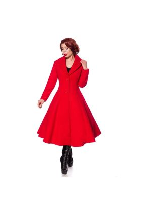 Premium Long sleeves Coat with Red Wool