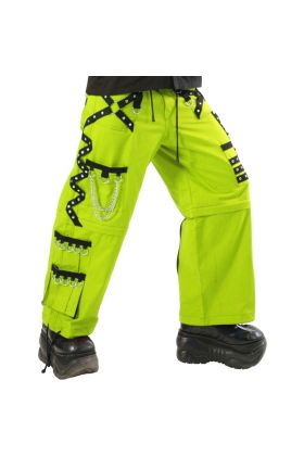 Orekyo Men's Electro Bondage Rave Gothic Cyber Chain fluorescent Pants,Men's gothic pants