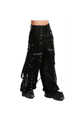 X Strap Zip Off Pants Gothic Black Orekyo 