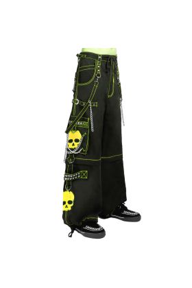 Yellow Skull Gothic Cyber Chain Goth Jeans Punk Rock Cotton Pants