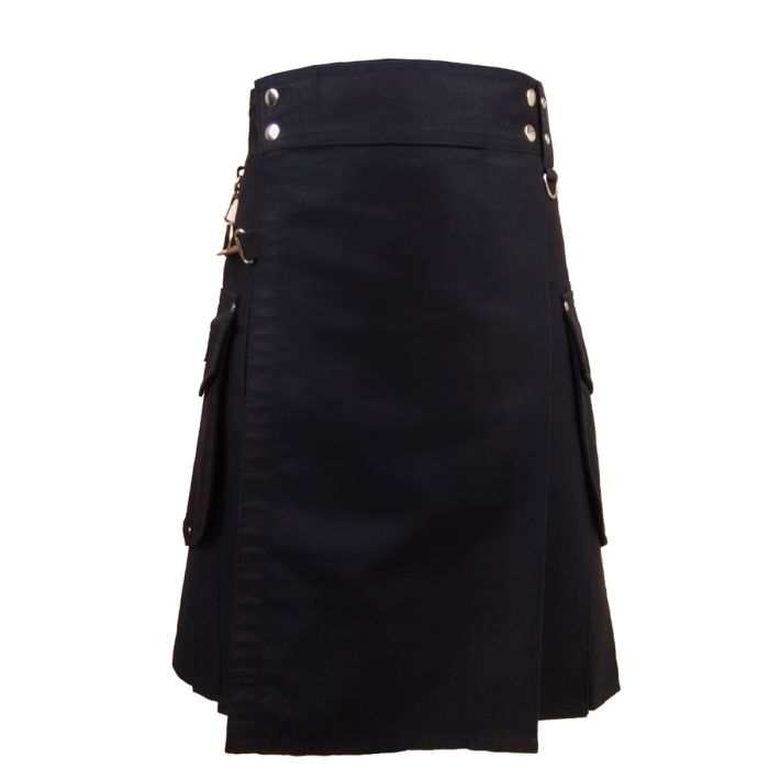 Black and Chrome Utility Kilt