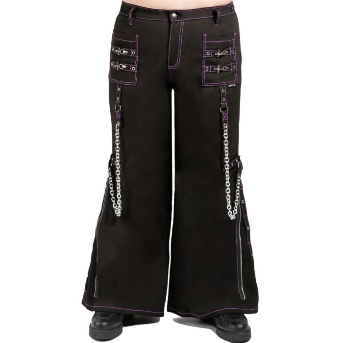 Orekyo Ladies Gothic Curve Straps It Dark Street Pants, Ladies Fashion Gothic Pants
