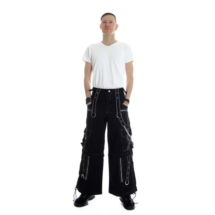Orekyo Bondage pants with a gray cross made of 100% cotton upper with a zipper, the legs can be separated