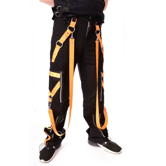 Anarchy Gothic Pants Black Orange Orekyo