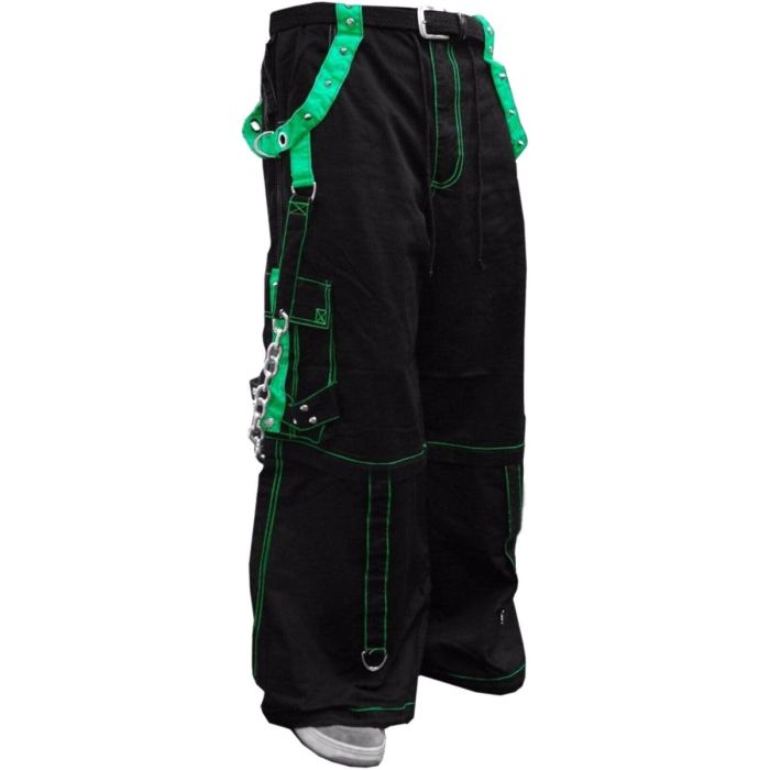 Orekyo Gothic Fallout Bondage Pants Black  Green