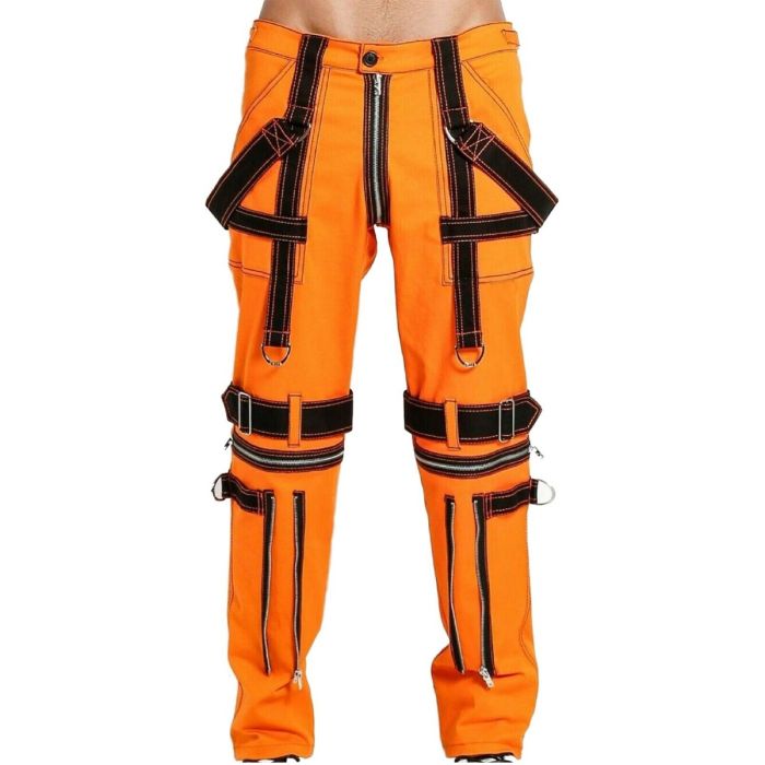 Orekyo Gothic Orange Para Pant Punk Rock Dead Threads Unisex Bondage Pant