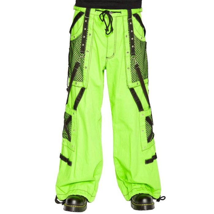 Orekyo Lime & Black Electro Pant Bondage Pants Dead Threads Baggy Pant Trousers Pants Gothic Pant
