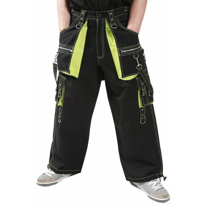 Orekyo Men Bondage Pant Trouser handmade Punk Rock Black Yellow Gothic Men's Trousers 