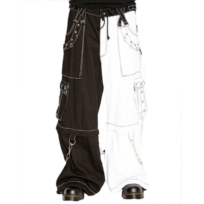 Orekyo Men handmade Bondage Pant Black White Trouser Punk Rock Gothic Men's