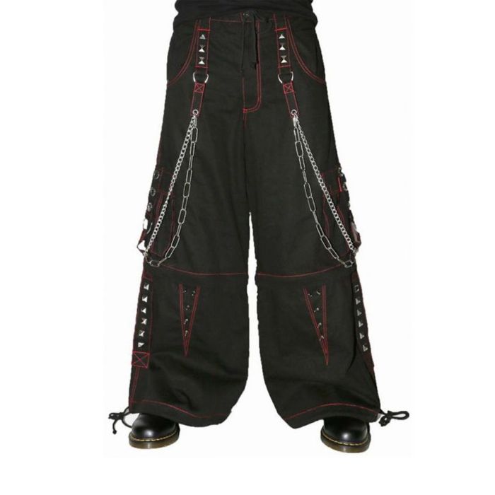 Orekyo Men handmade Gothic Bondage Black Chain Pant Trouser Punk Rock Gothic Men's 