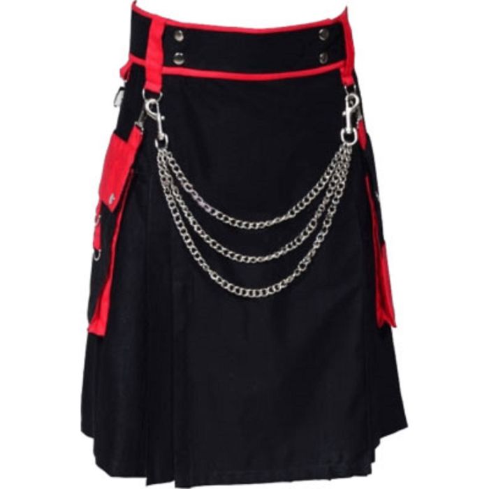 Buy New Man Scottish Red black Multicam Kilt For Sale