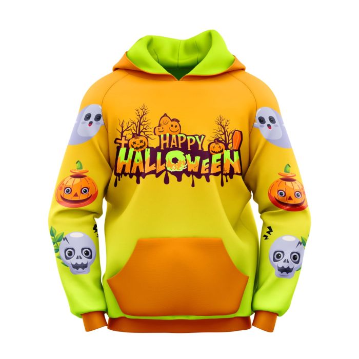 Sublimated Happy Halloween Gothic Hoodie