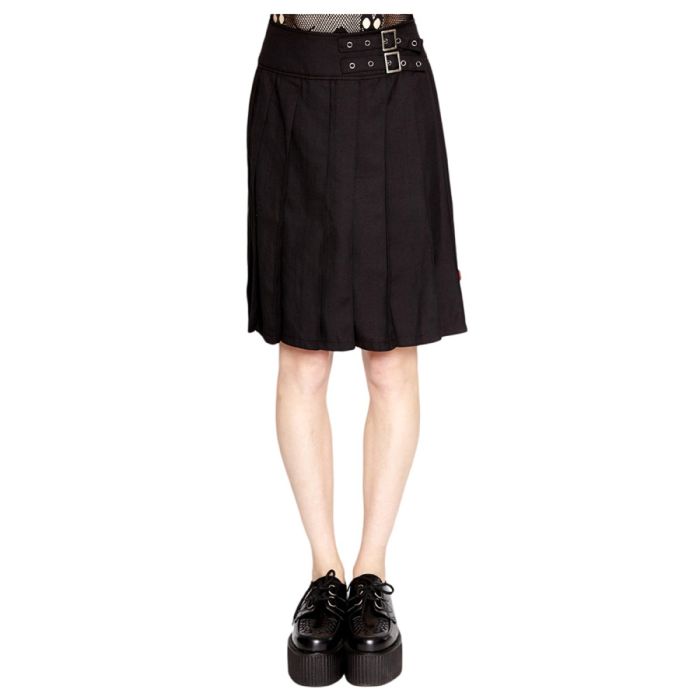 Ladies Gothic Kilt Steampunk Fashion Women Long Black Gothic Kilt